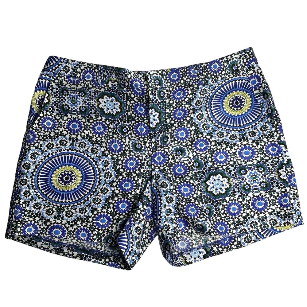 NEW‎ Banana Republic Linen-Blend Silky Blue Boho Performance Trouser Short 8